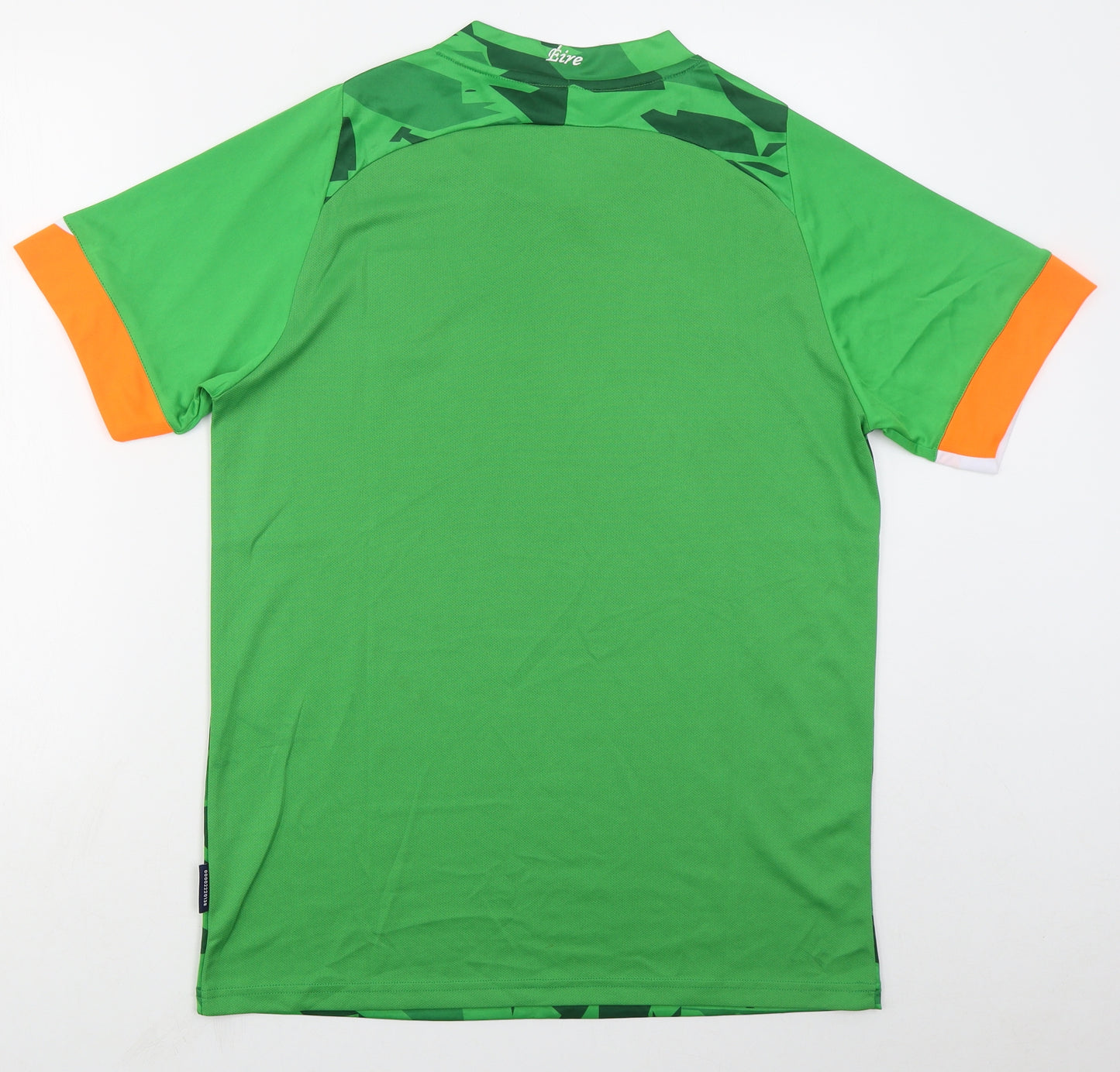 Umbro Mens Green Geometric Polyester Basic T-Shirt Size M Crew Neck Pullover - Ireland
