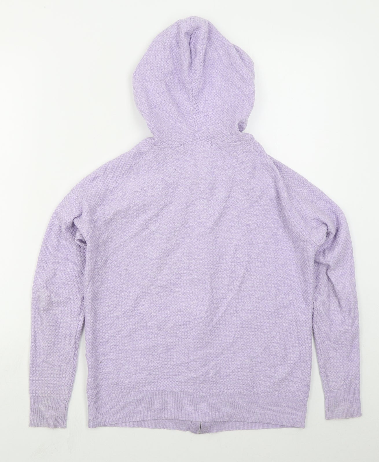 Marks and Spencer Womens Purple  Viscose Full Zip Hoodie Size XS  Zip
