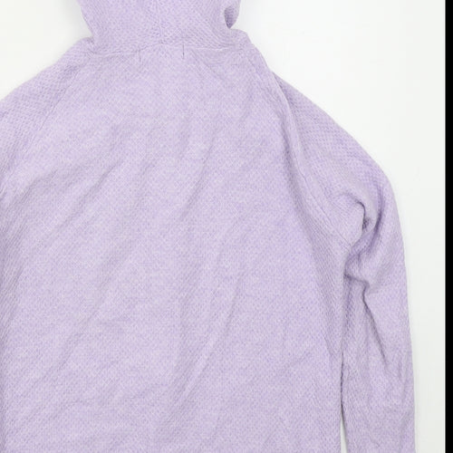 Marks and Spencer Womens Purple  Viscose Full Zip Hoodie Size XS  Zip