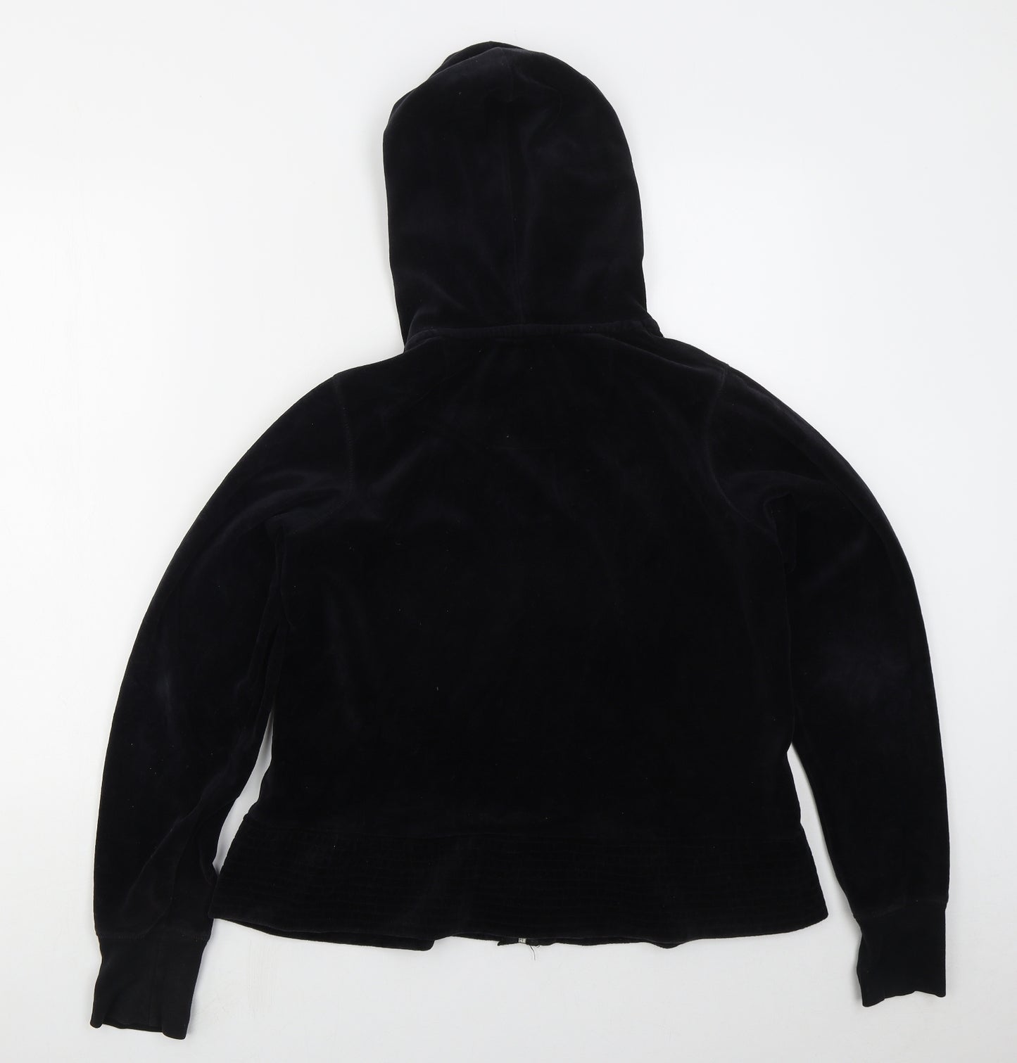 Dunnes Womens Black  Cotton Full Zip Hoodie Size 18  Zip