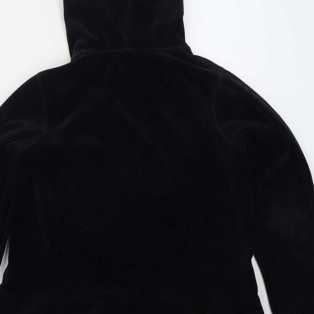 Dunnes Womens Black  Cotton Full Zip Hoodie Size 18  Zip