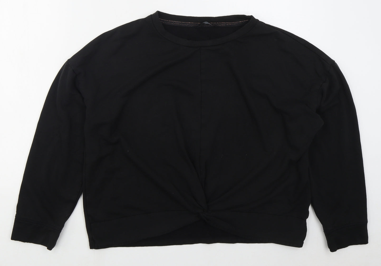 George Womens Black  Viscose Pullover Sweatshirt Size M  Pullover - Twist Front