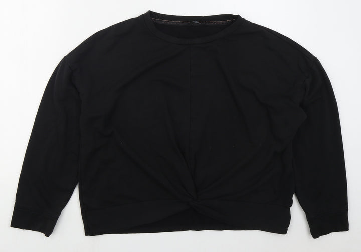 George Womens Black  Viscose Pullover Sweatshirt Size M  Pullover - Twist Front