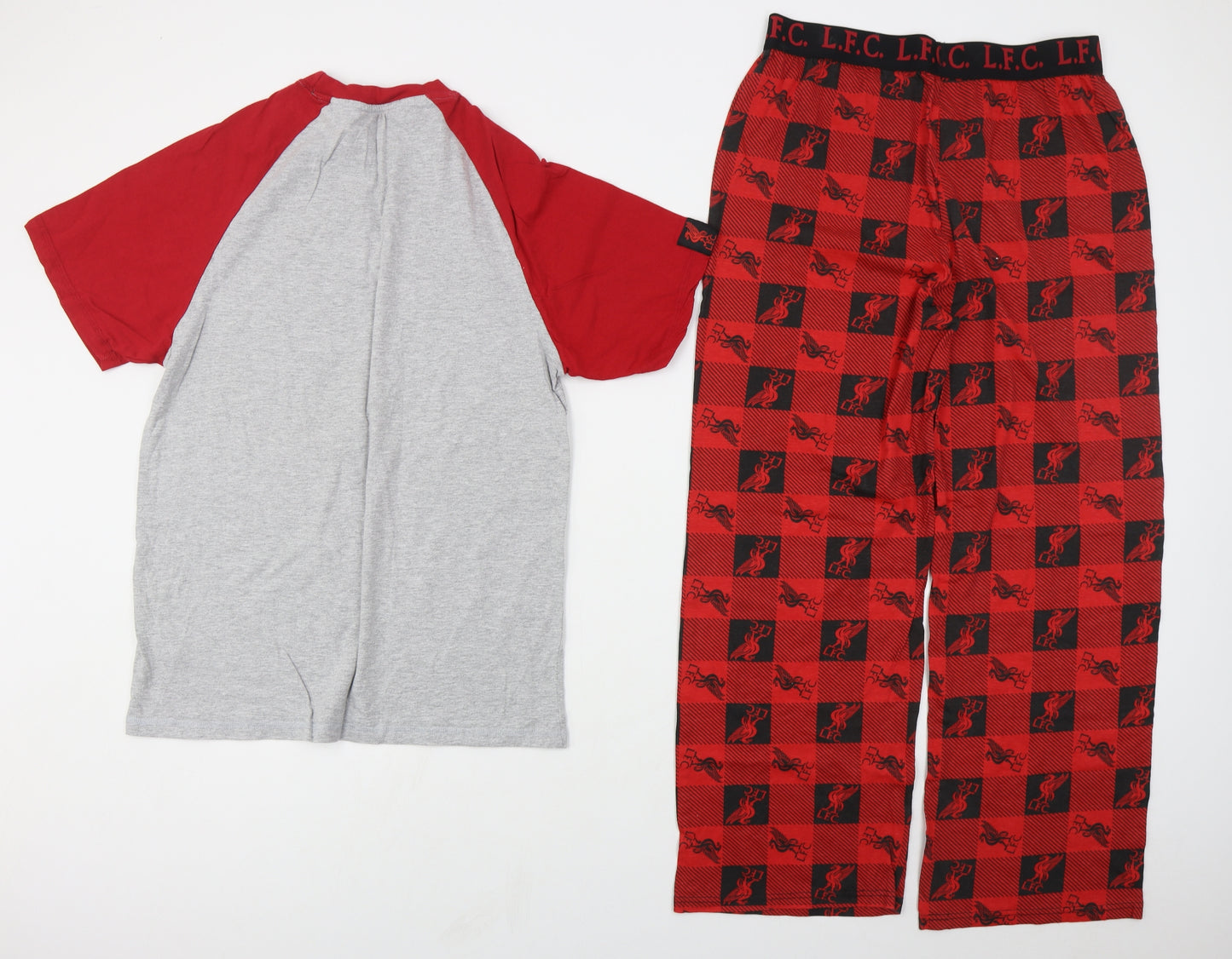 Character Mens Red Solid Cotton  Pyjama Set Size M  Pullover - Liverpool FC