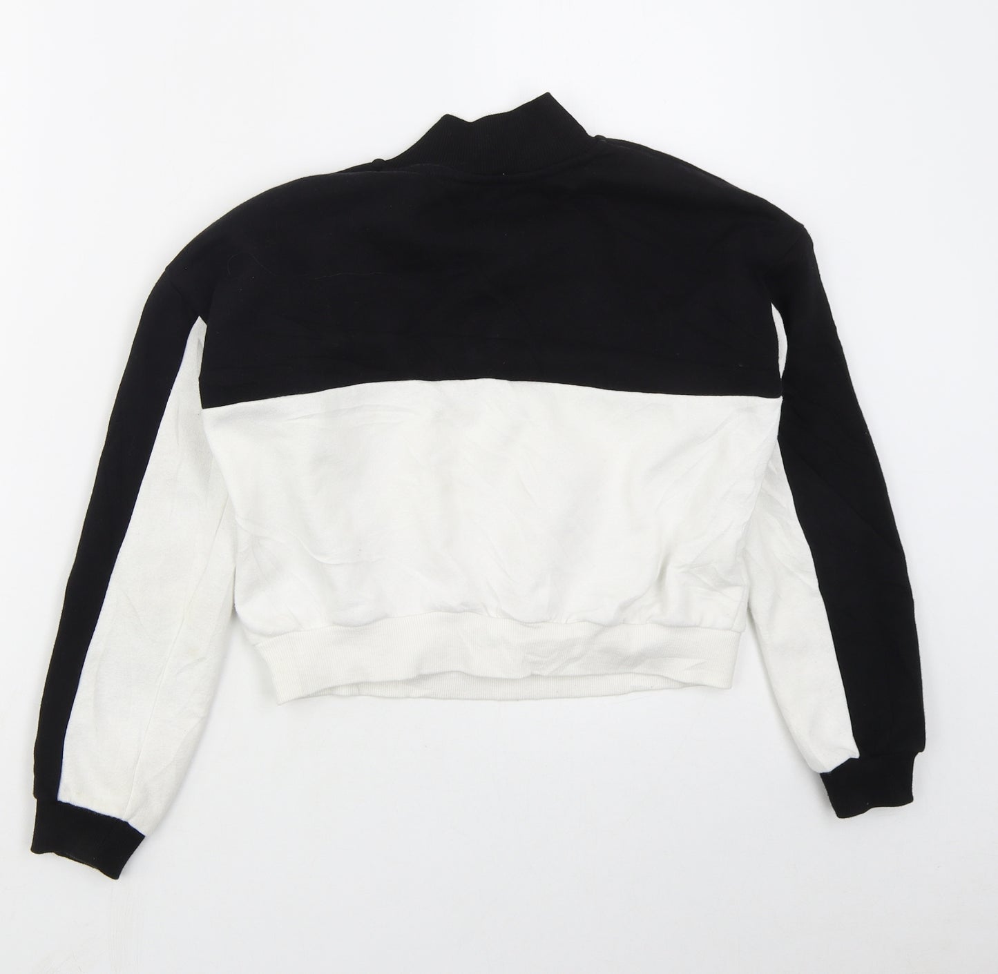 H&M Girls Black  Cotton Pullover Sweatshirt Size 10-11 Years  Zip - NASA