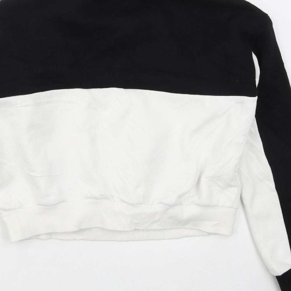 H&M Girls Black  Cotton Pullover Sweatshirt Size 10-11 Years  Zip - NASA