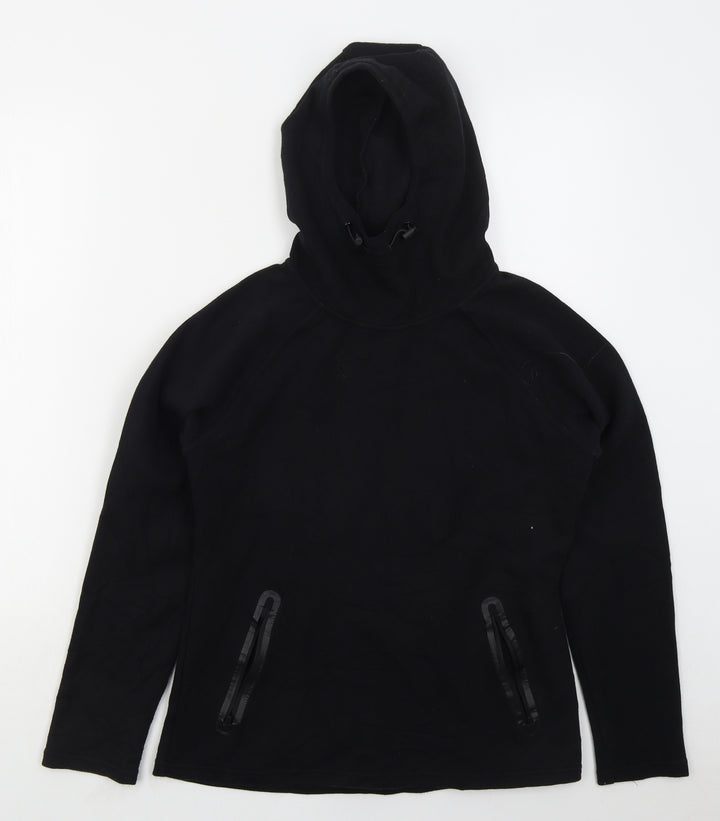 Kyodan Womens Black Cotton Pullover Hoodie Size S Pullover