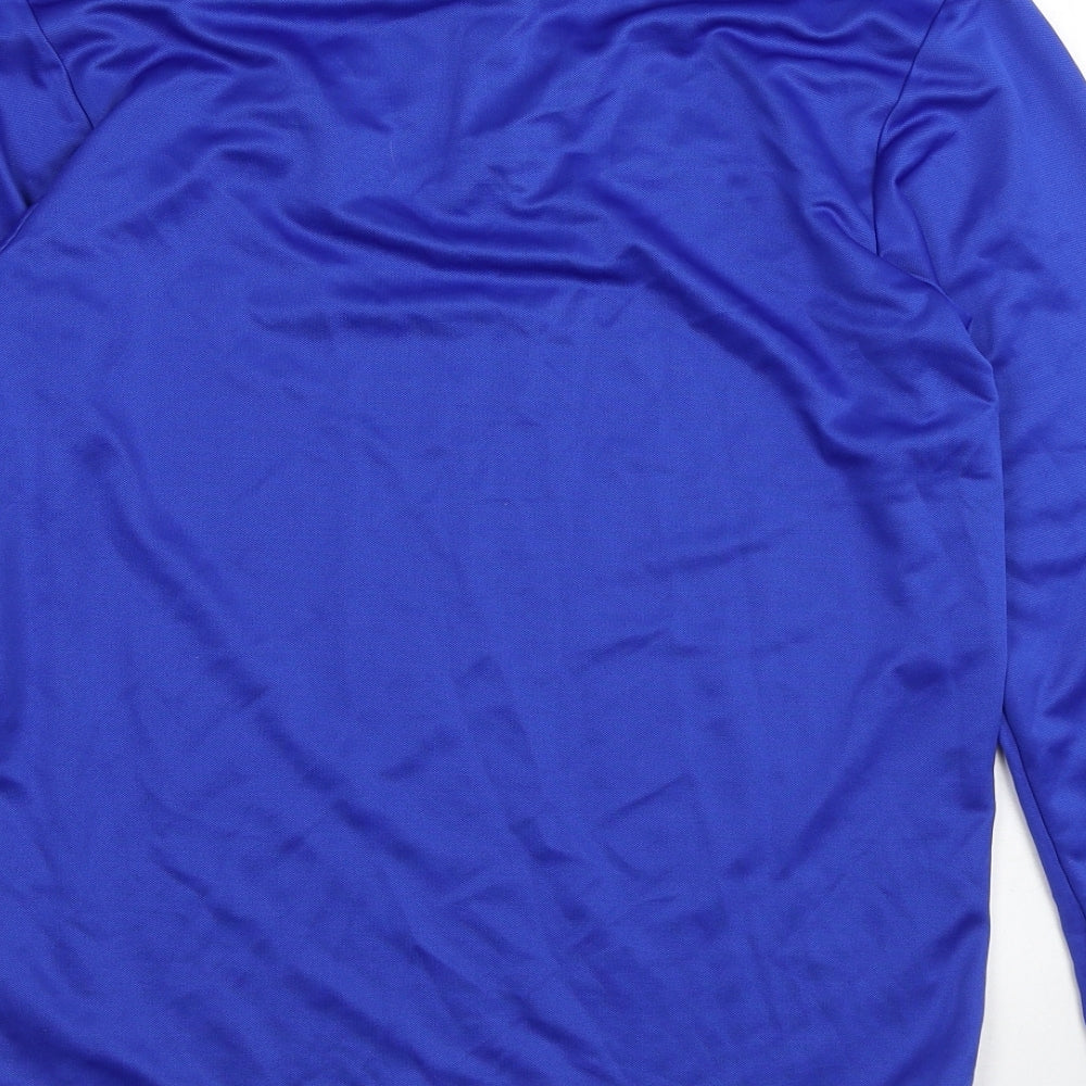 adidas Mens Blue Striped Polyester Pullover Sweatshirt Size XS   - Armagh City FC