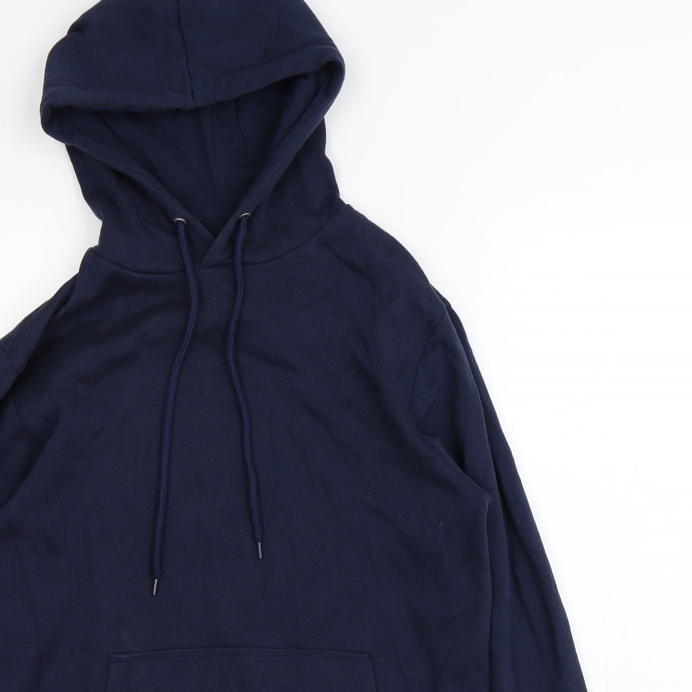 Dunnes Stores Mens Blue  Cotton Pullover Hoodie Size XS
