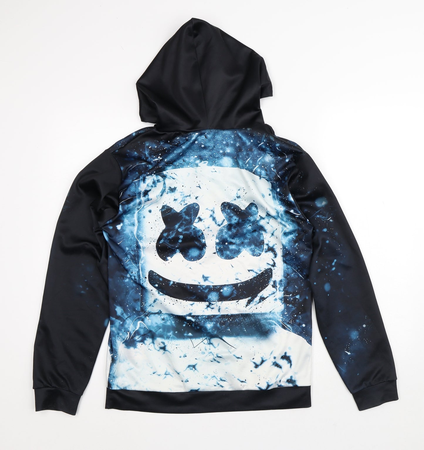 Preworn Mens Black  Polyester Pullover Hoodie Size S