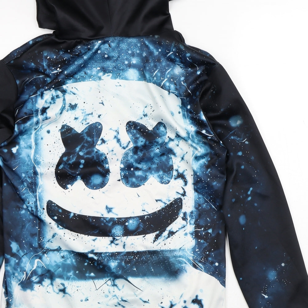 Preworn Mens Black  Polyester Pullover Hoodie Size S