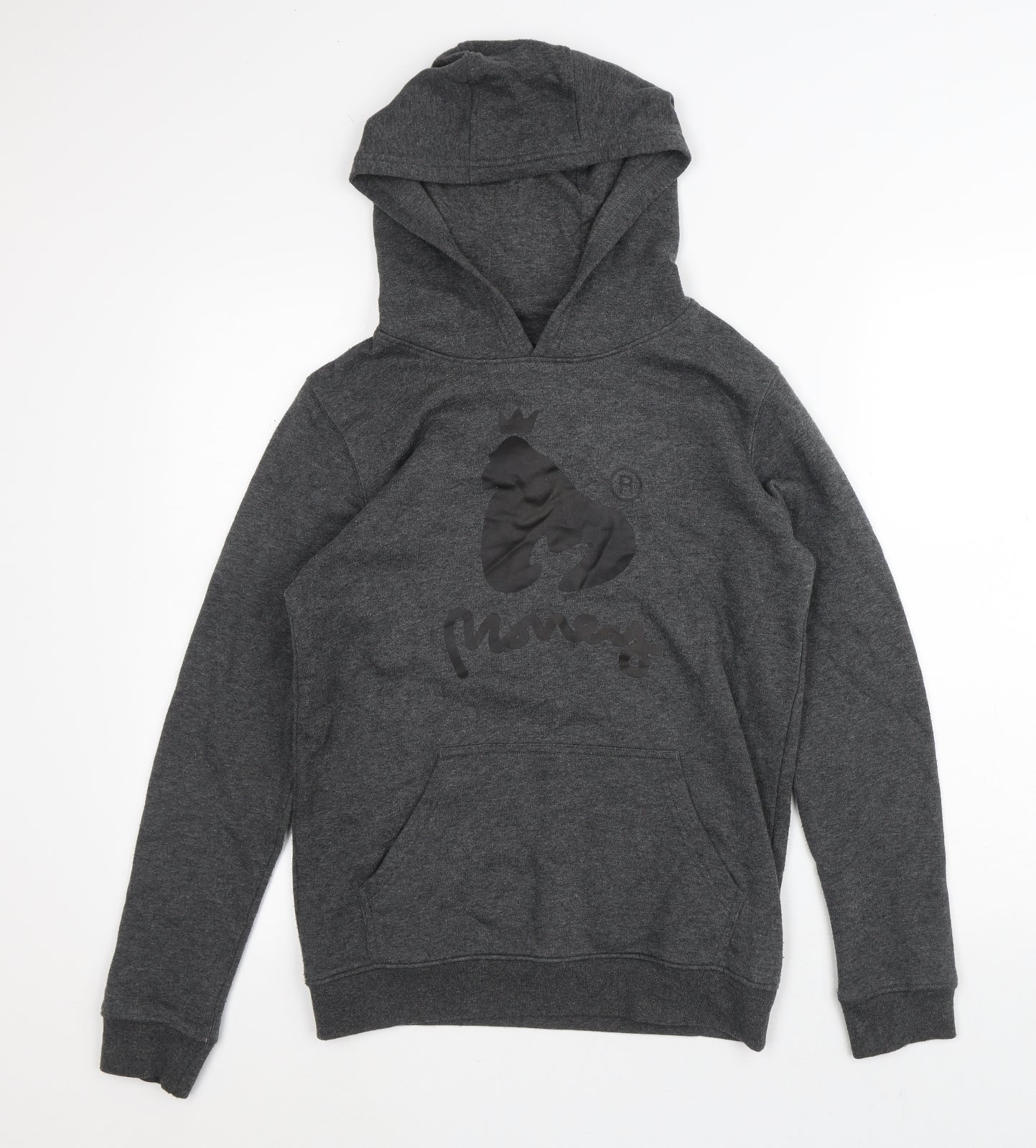 Money Boys Grey  Cotton Pullover Hoodie Size 12-13 Years