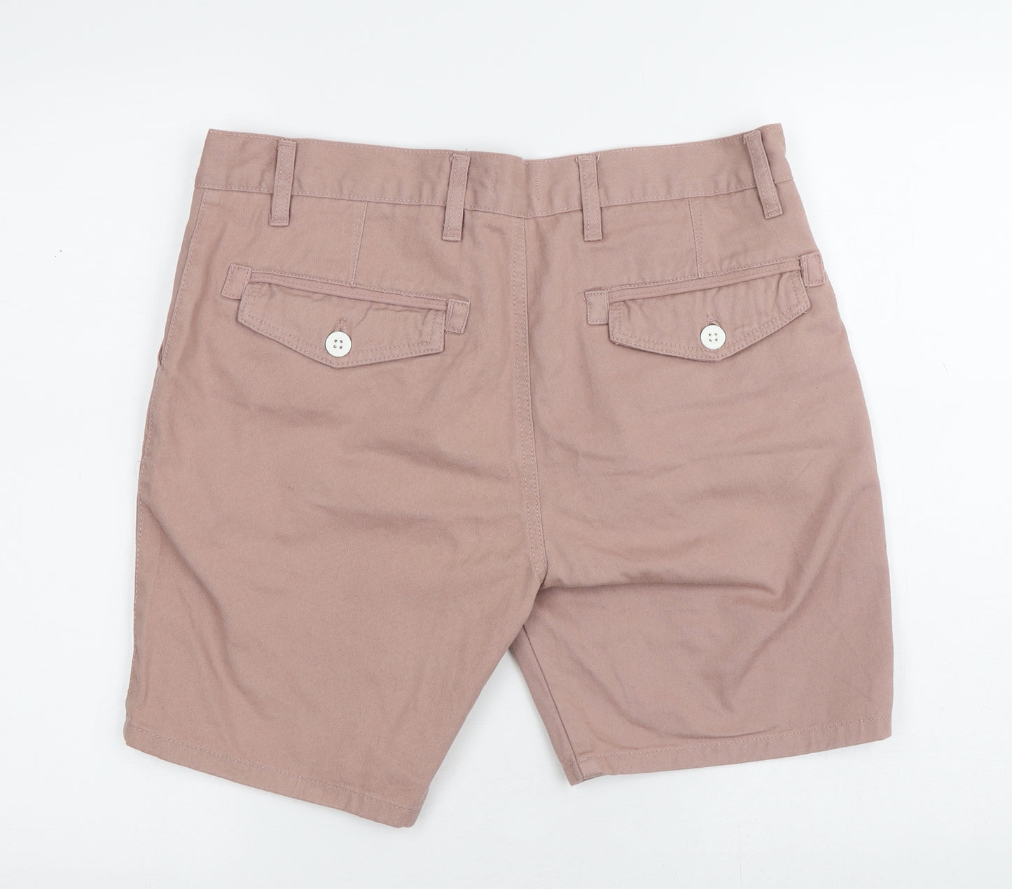 Boohoo Mens Pink  Cotton Chino Shorts Size M L7 in Regular