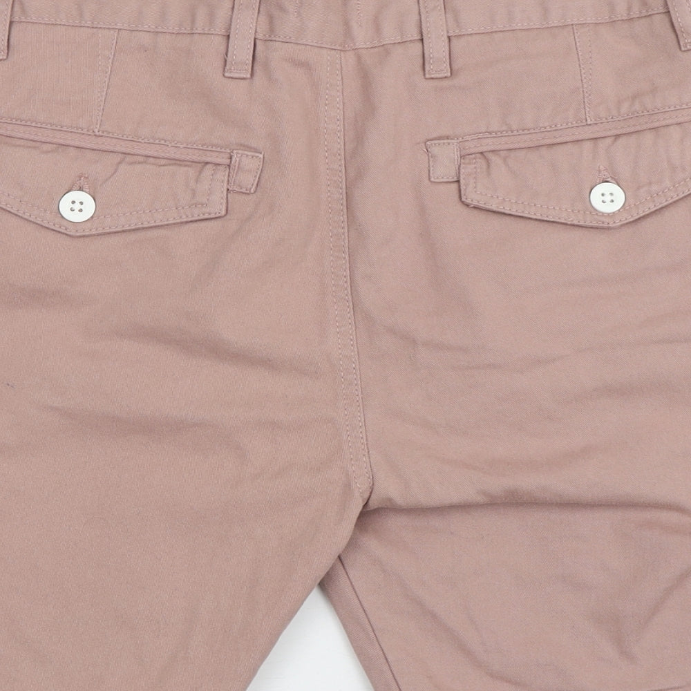 Boohoo Mens Pink  Cotton Chino Shorts Size M L7 in Regular