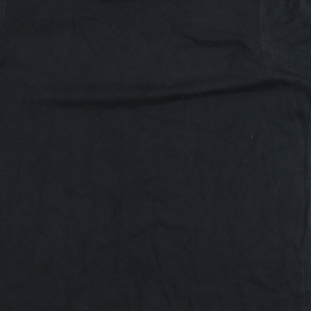adidas Mens Black  Cotton  T-Shirt Size L Crew Neck