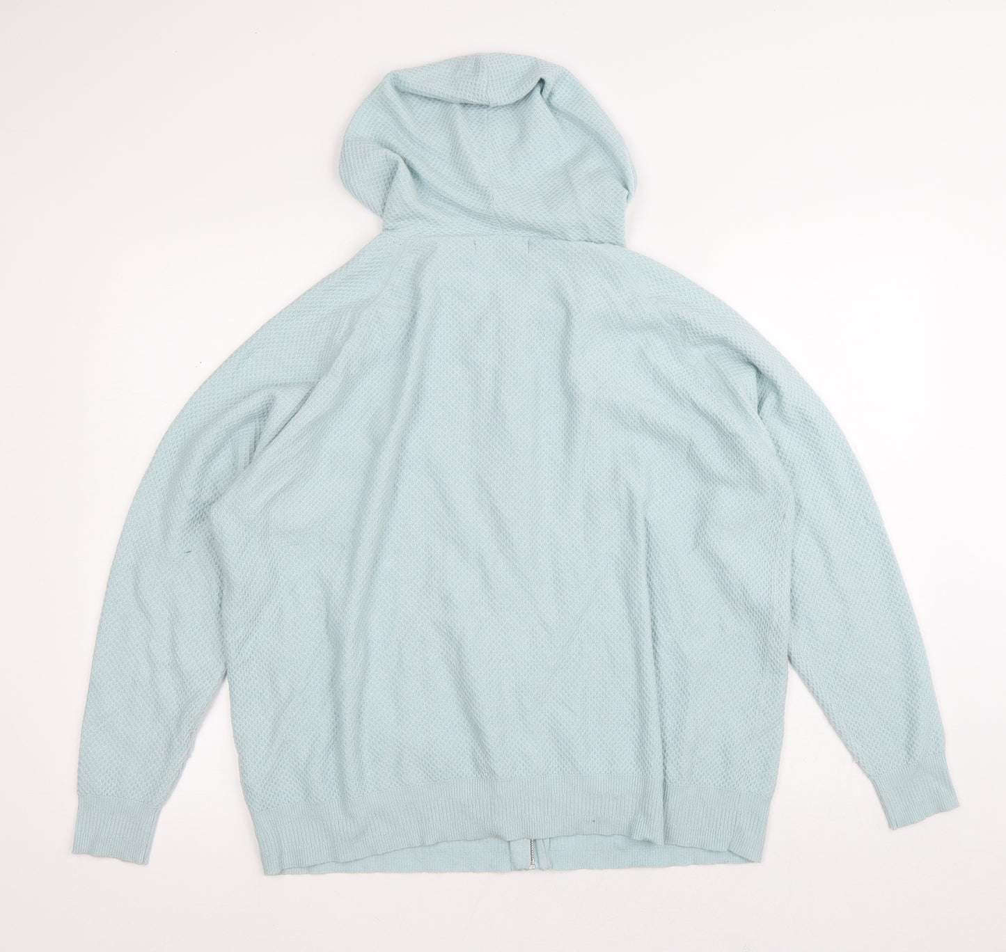 Marks and Spencer Womens Blue  Polyamide Full Zip Hoodie Size L