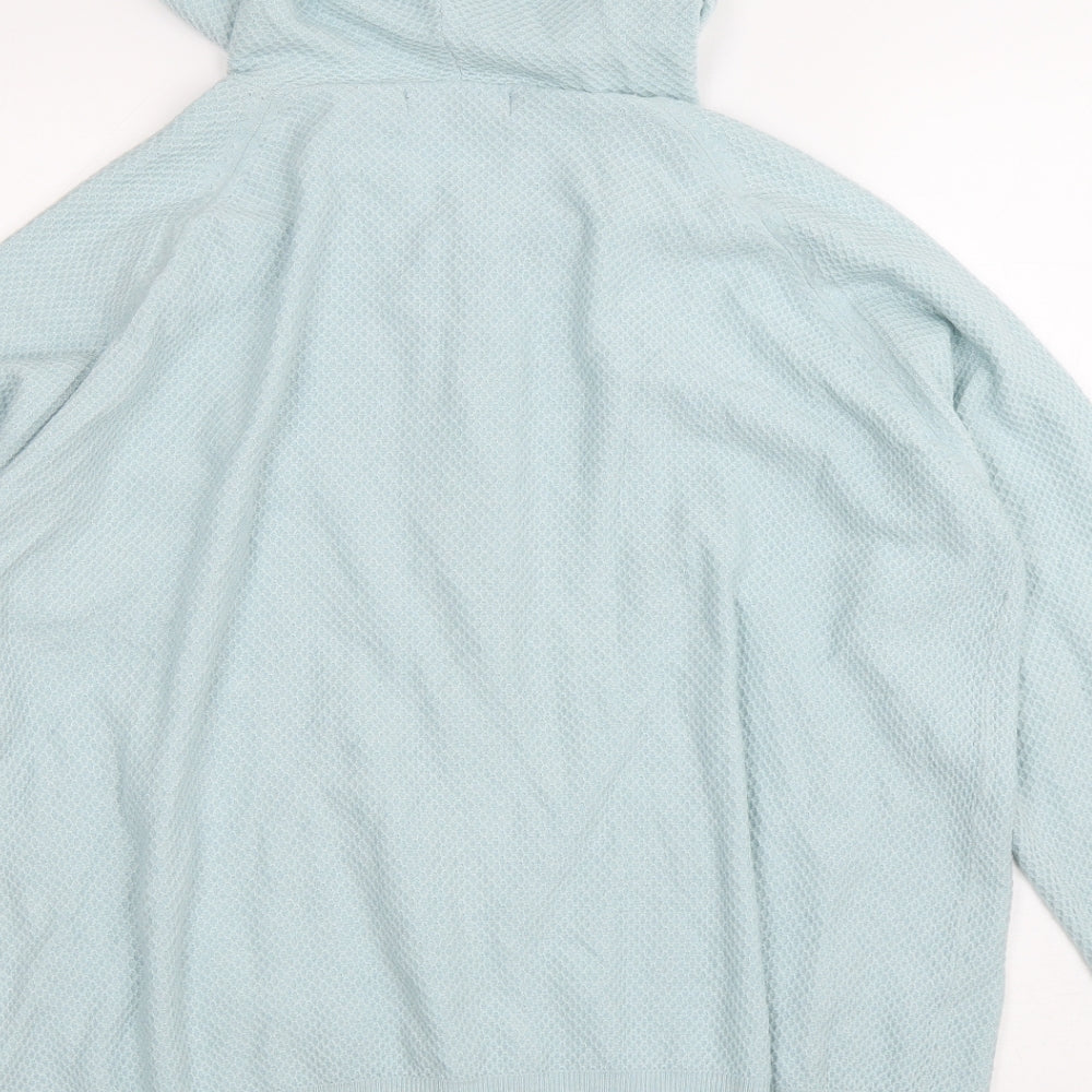 Marks and Spencer Womens Blue  Polyamide Full Zip Hoodie Size L