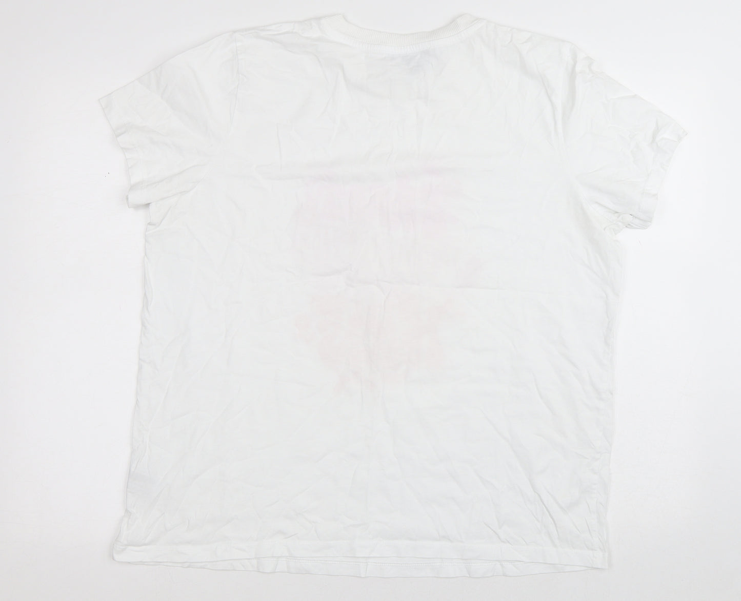 Primark Womens White  100% Cotton Basic T-Shirt Size 18 Crew Neck - Kindness