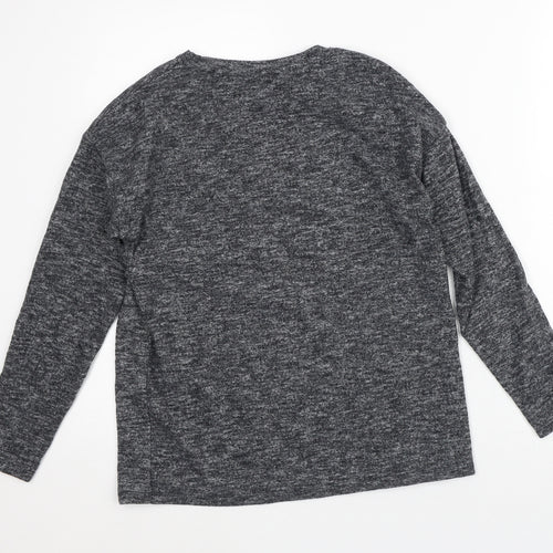 Zara Womens Grey  Cotton Pullover Sweatshirt Size S