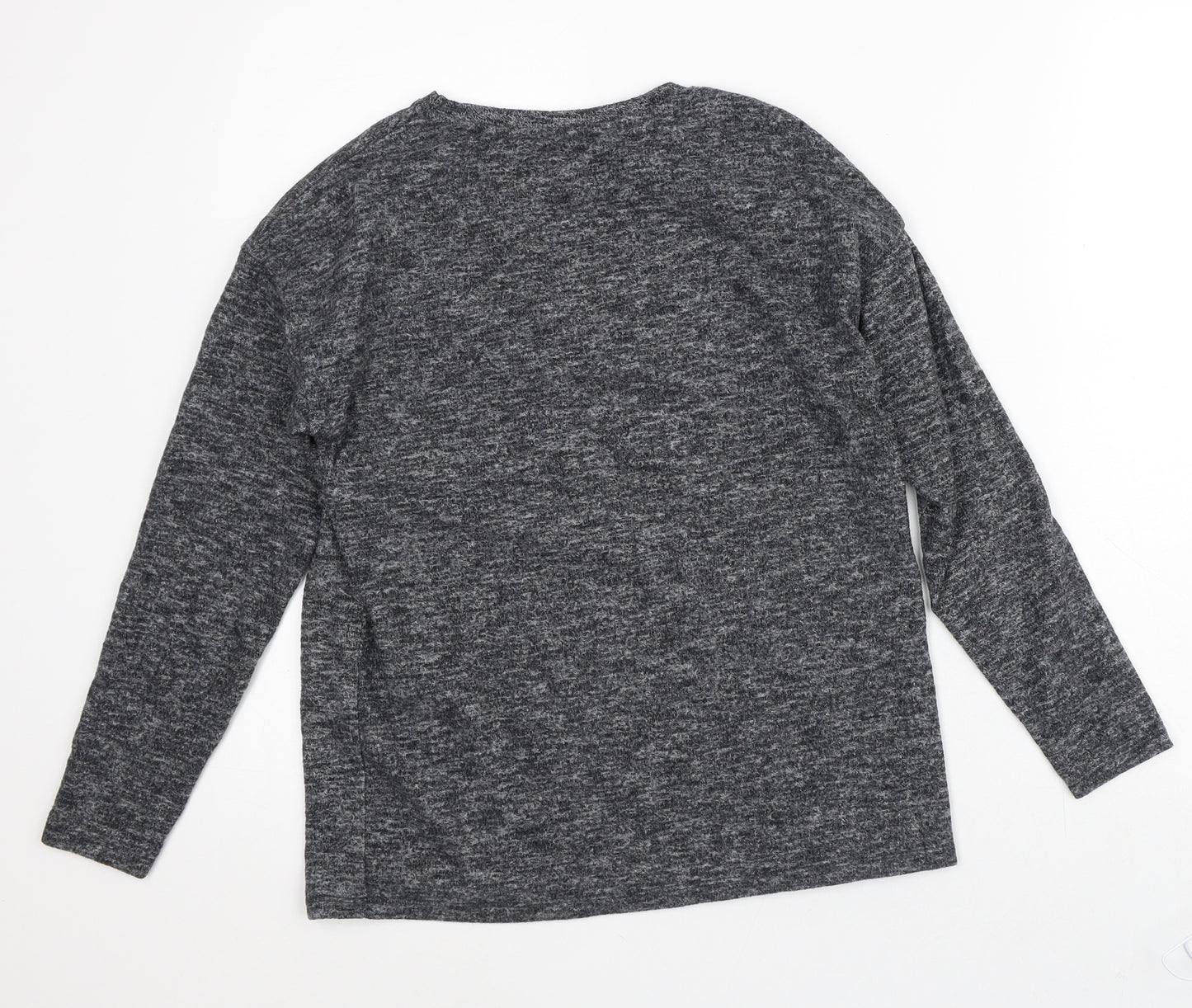 Zara Womens Grey  Cotton Pullover Sweatshirt Size S