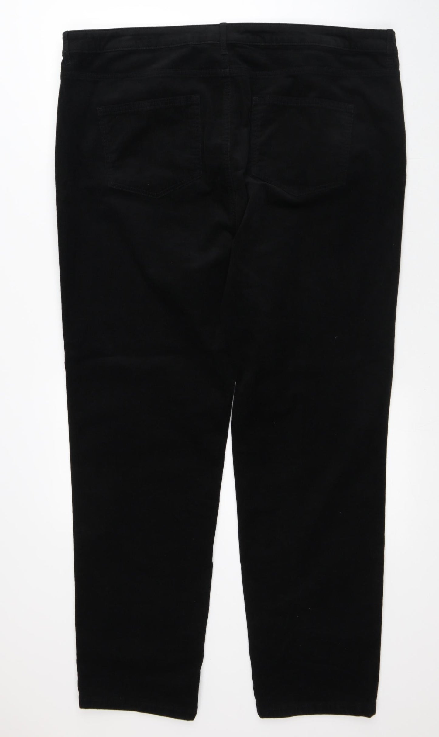 Marks and Spencer Womens Black  Cotton Tapered Jeans Size 22 L31 in Regular
