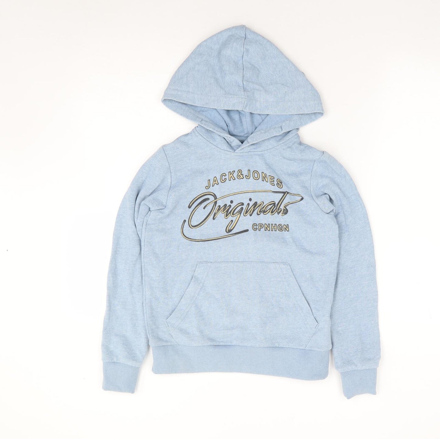 JACK & JONES Boys Blue  Polyester Pullover Hoodie Size 10 Years  Pullover