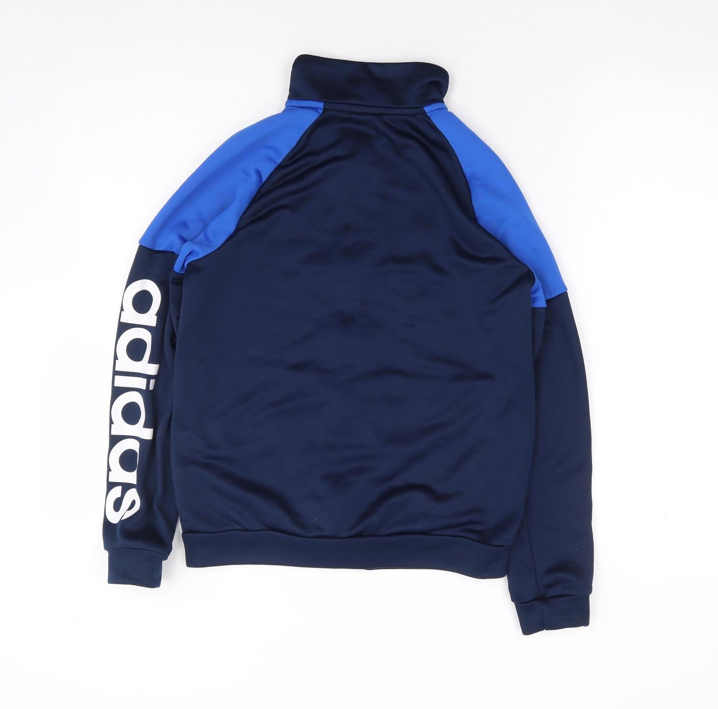 adidas Boys Blue  Polyester Full Zip Sweatshirt Size 11-12 Years  Zip