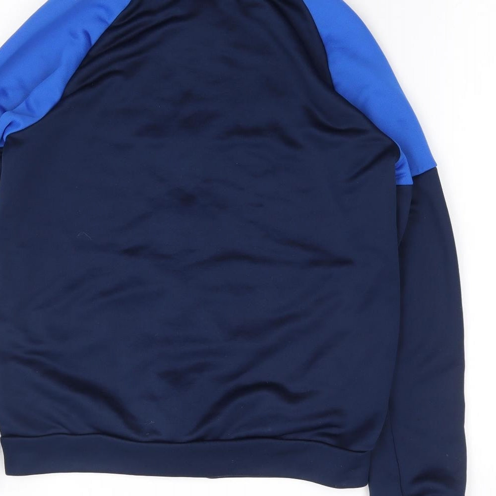 adidas Boys Blue  Polyester Full Zip Sweatshirt Size 11-12 Years  Zip