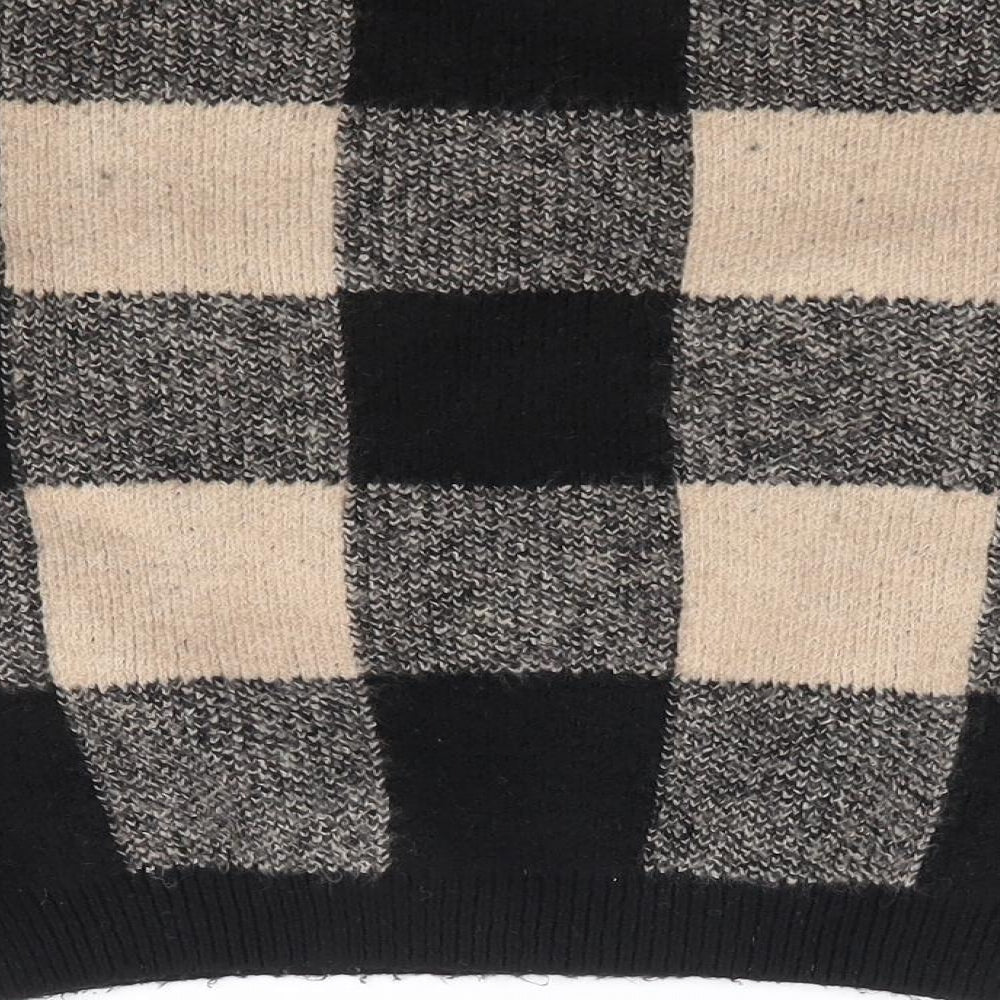 Primark Girls Multicoloured Crew Neck Check Acrylic Pullover Jumper Size 9-10 Years  Pullover