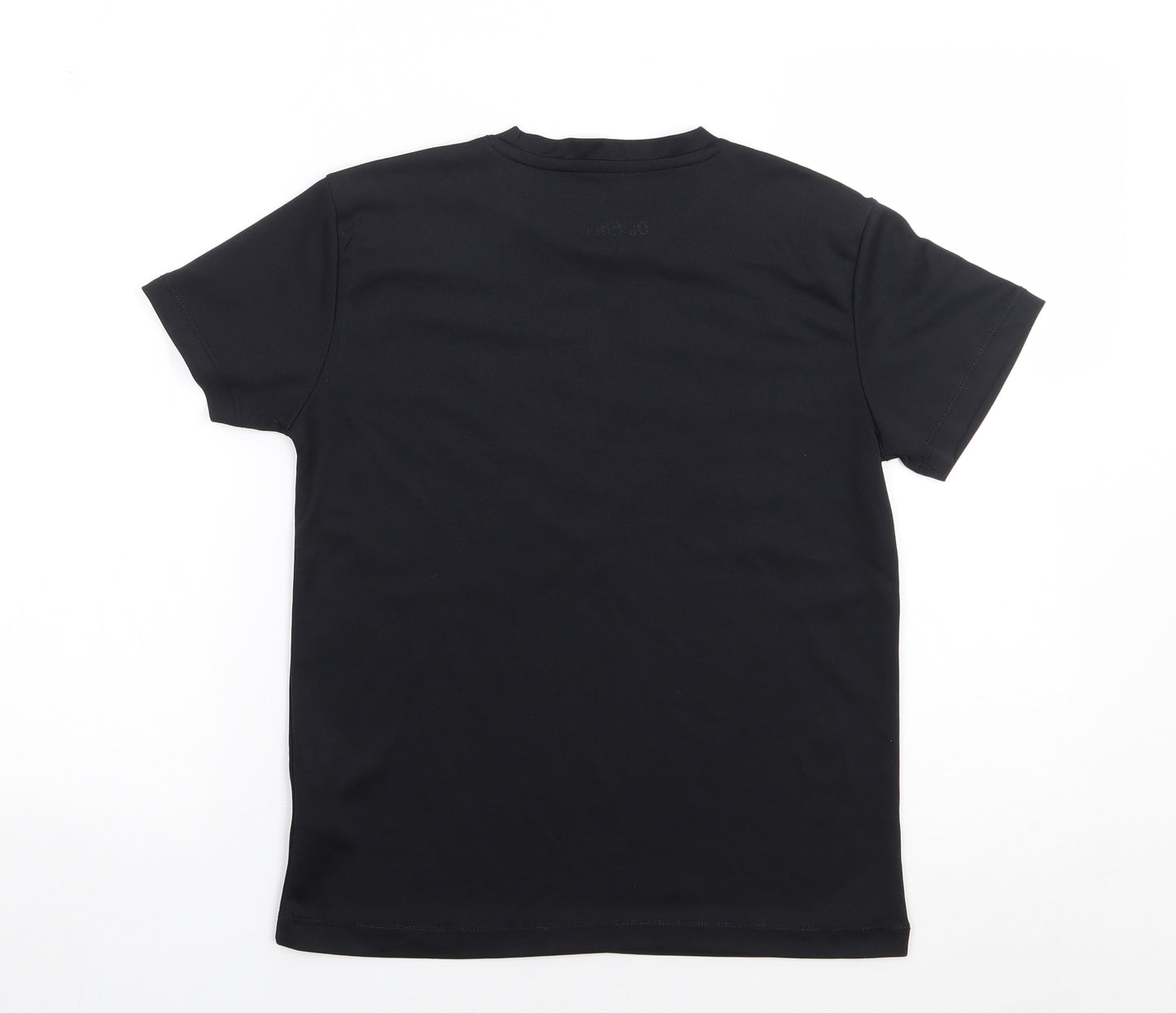 Outfitters Boys Black  Polyester Jersey T-Shirt Size 9-10 Years Crew Neck Pullover