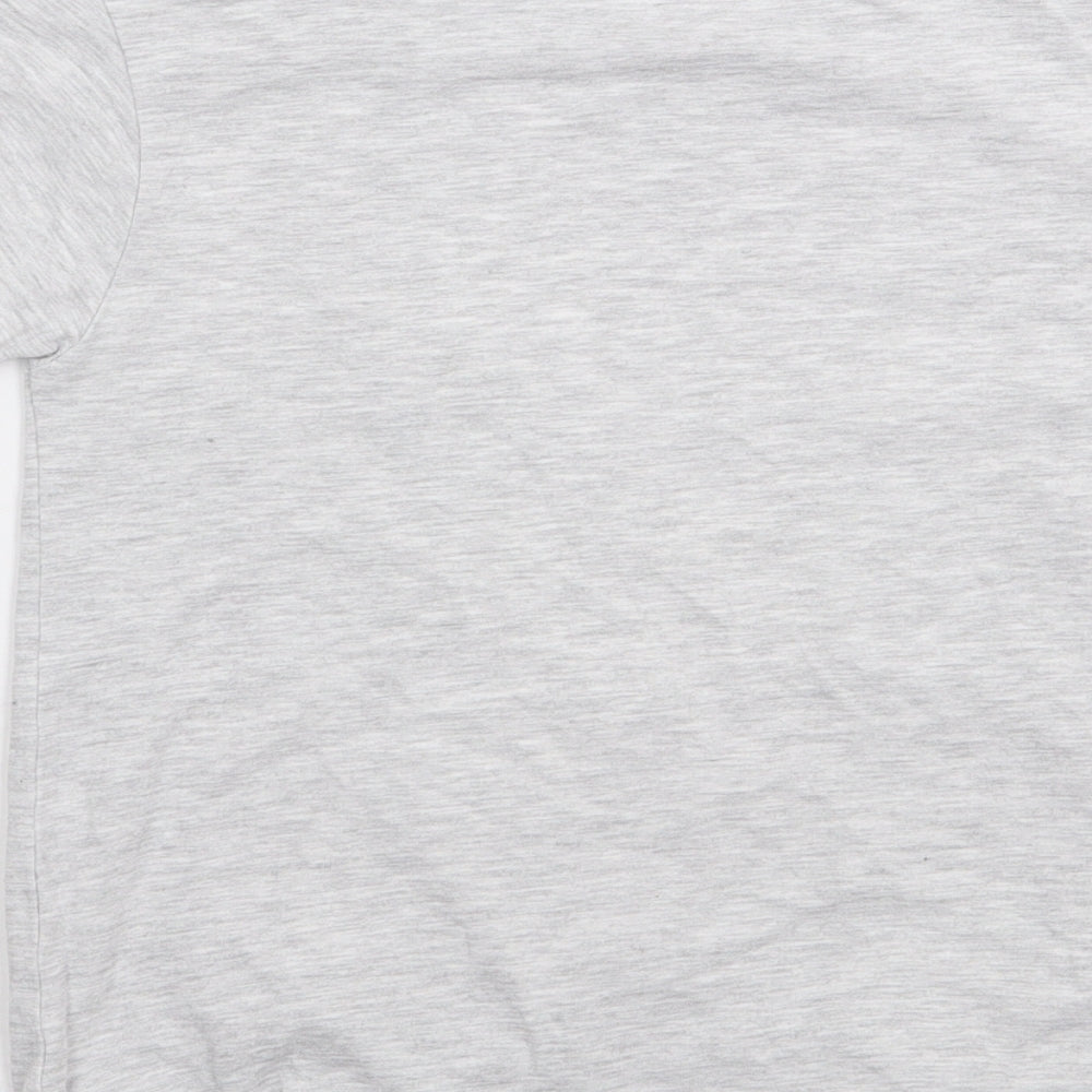 George Girls Grey  Cotton Jersey Polo Size 7-8 Years Crew Neck Pullover