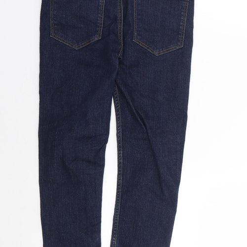 NEXT Boys Blue  Cotton Skinny Jeans Size 9 Months L22 in Regular Zip