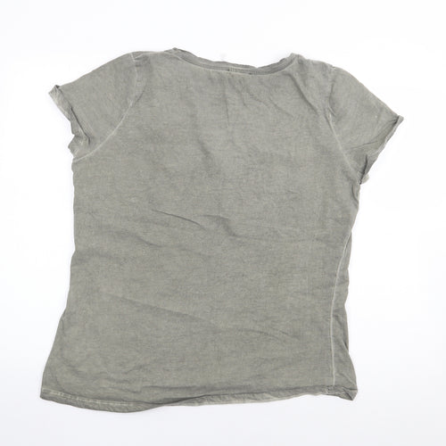 Geisha Womens Green  Polyester Jersey T-Shirt Size 14 Round Neck