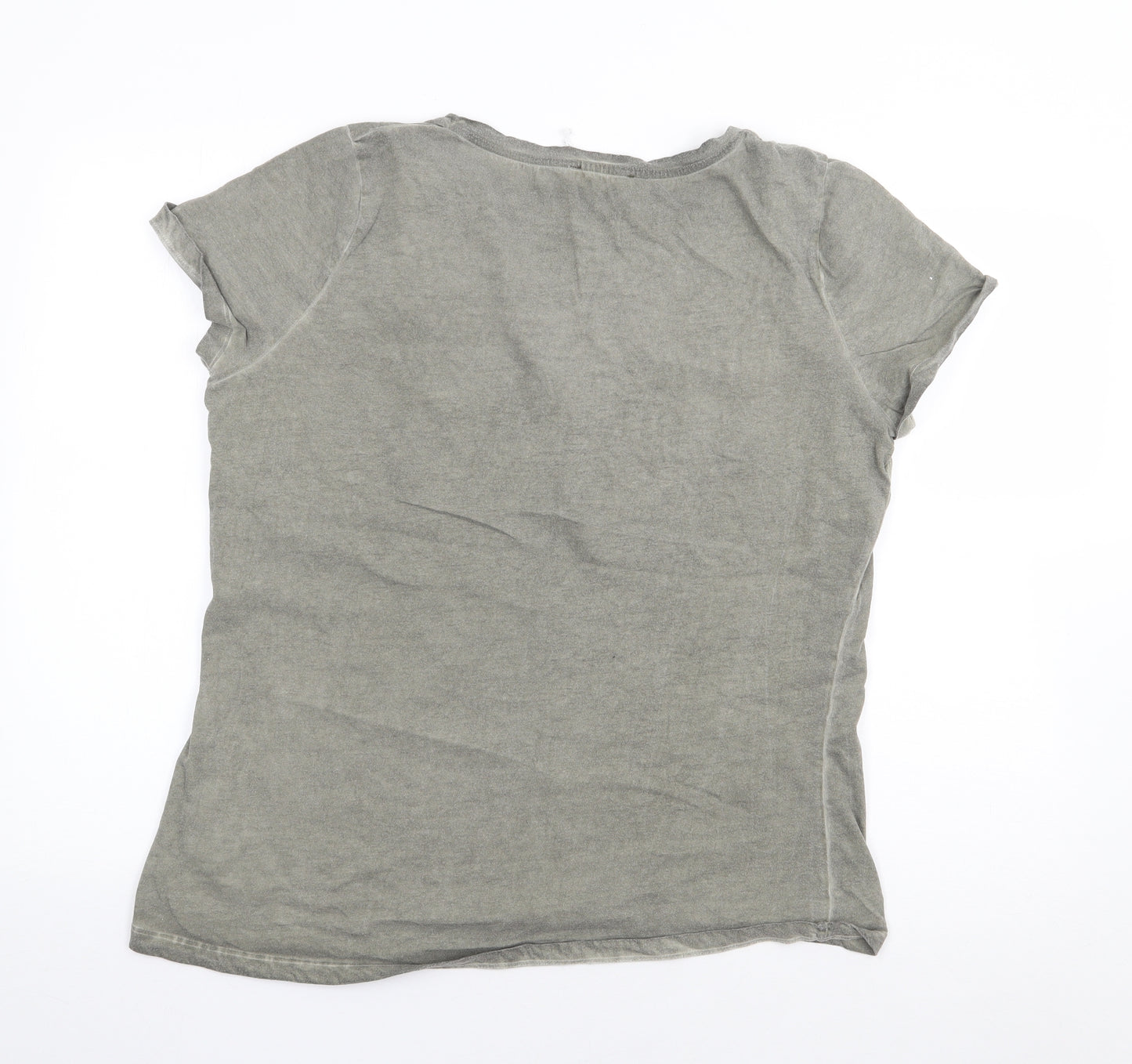 Geisha Womens Green  Polyester Jersey T-Shirt Size 14 Round Neck