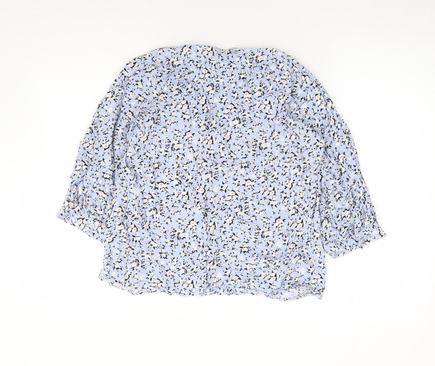 Papaya Womens Multicoloured Floral Viscose Kimono Blouse Size 10 V-Neck