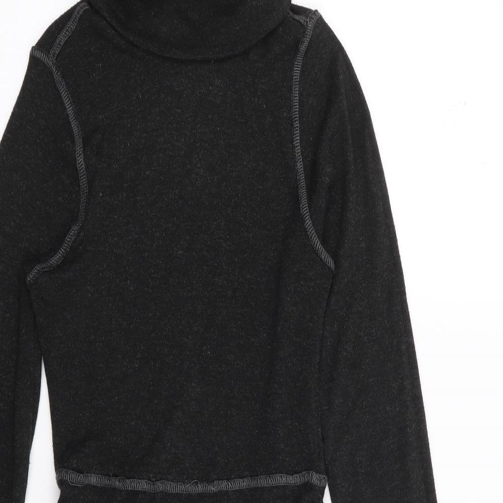 River Island Womens Grey  Acrylic Fit & Flare  Size 10  Roll Neck Pullover
