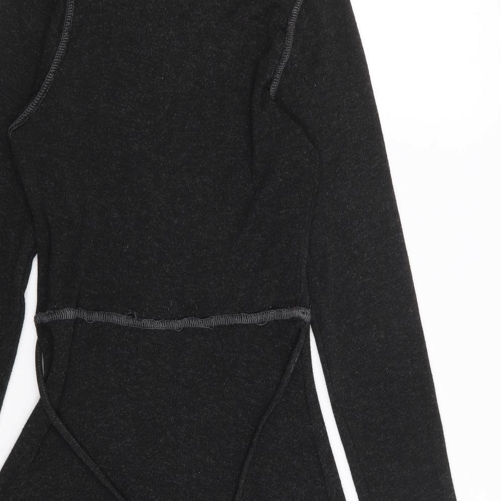 River Island Womens Grey  Acrylic Fit & Flare  Size 10  Roll Neck Pullover
