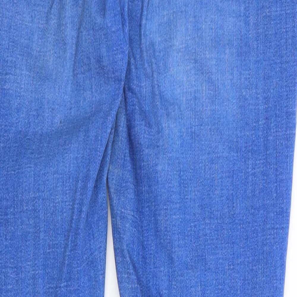 Primark Womens Blue  Cotton Skinny Jeans Size 12 L28 in Regular Zip