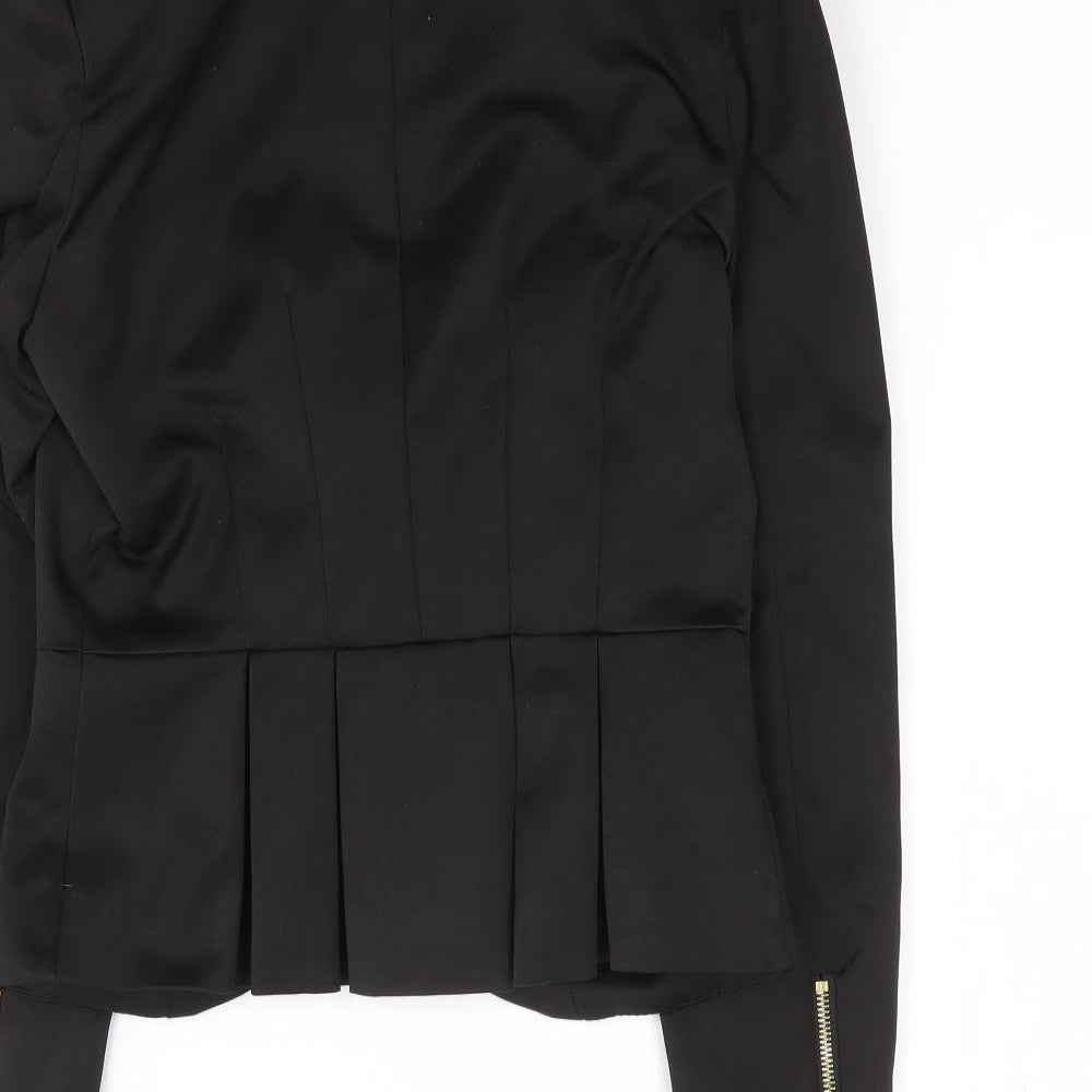 Jane Norman Womens Black   Jacket Blazer Size 8  Hook & Eye