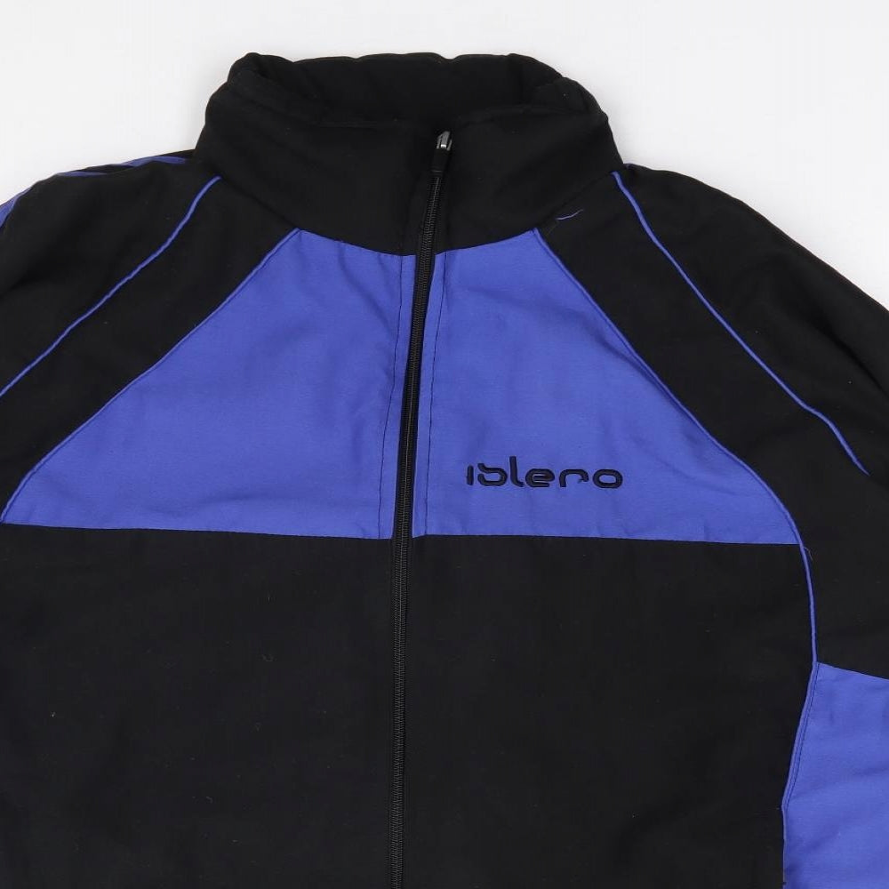 Iblero Mens Black   Jacket Coatigan Size L  Zip