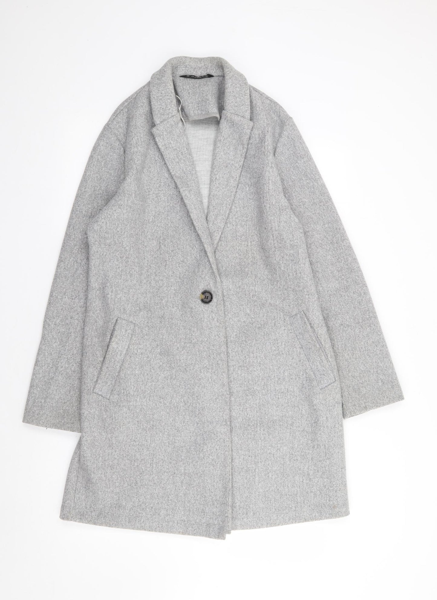 Dunnes  Womens Grey   Jacket Coat Size M  Button