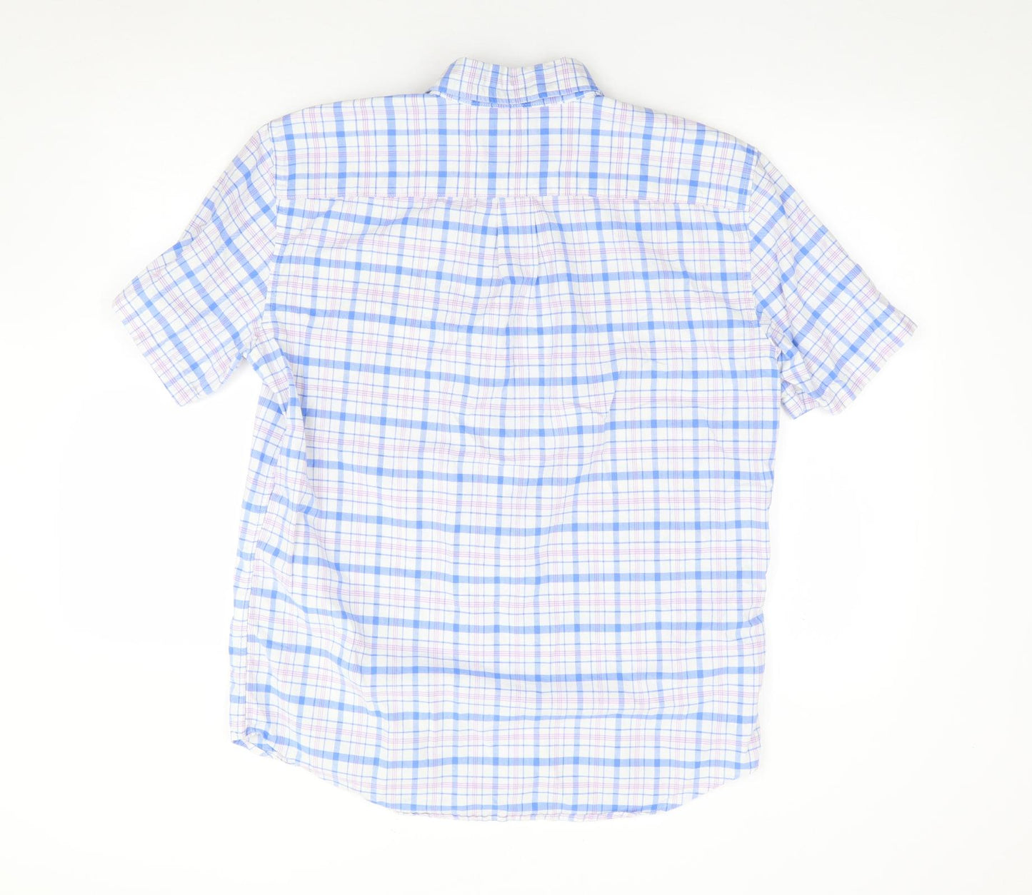 Gap  Mens Multicoloured Plaid Cotton  Button-Up Size M Collared Button