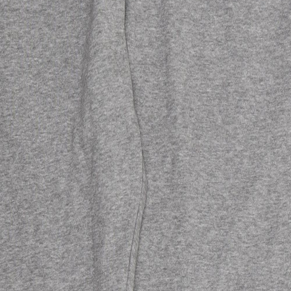 Marks and Spencer Mens Grey  Cotton Jogger Trousers Size L L32 in Regular Drawstring