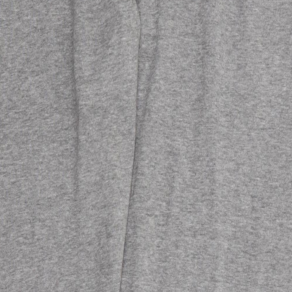 Marks and Spencer Mens Grey  Cotton Jogger Trousers Size L L32 in Regular Drawstring