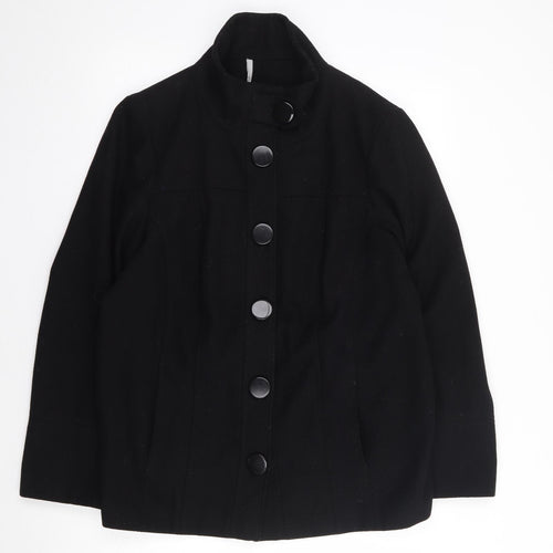 Evand  Womens Black   Jacket Coat Size 16  Button