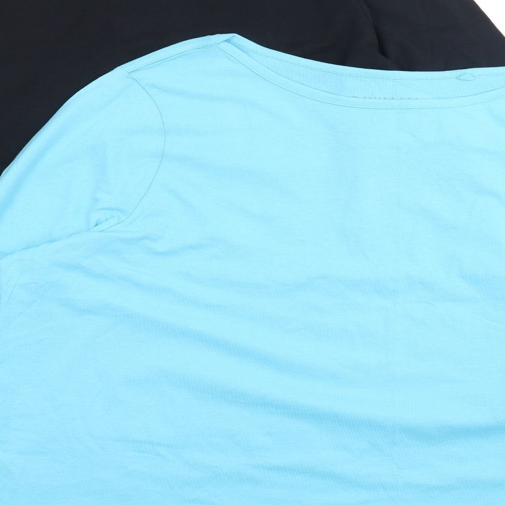 JD Williams Womens Multicoloured  100% Cotton Basic T-Shirt Size 24 Round Neck