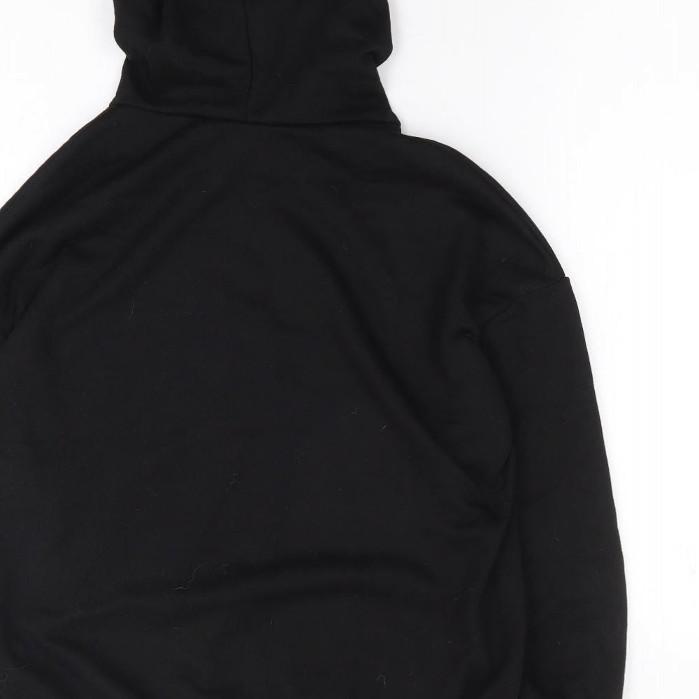 Shein  Girls Black  100% Cotton Pullover Hoodie Size 10 Years  Pullover