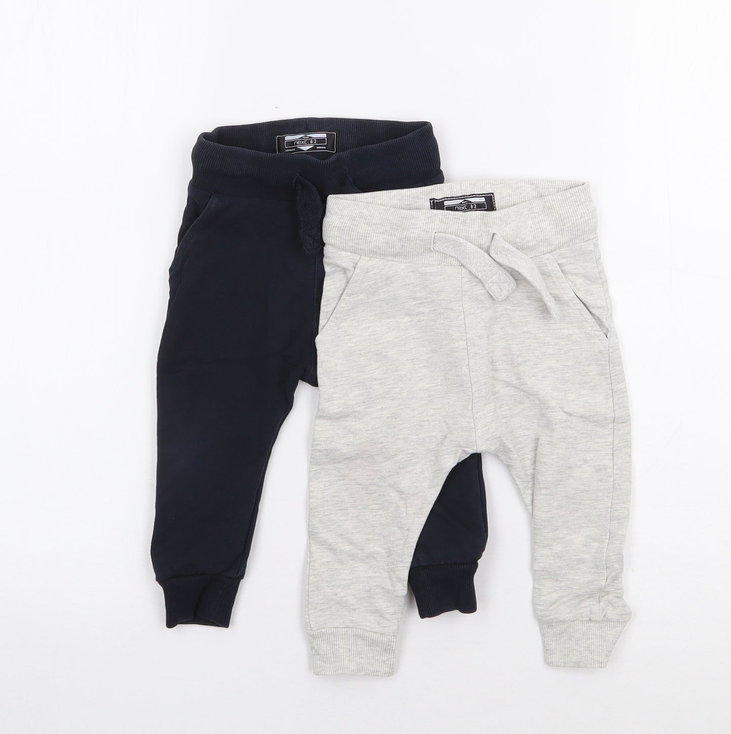Next  Boys Multicoloured  Cotton Jogger Trousers Size 9-12 Months  Drawstring