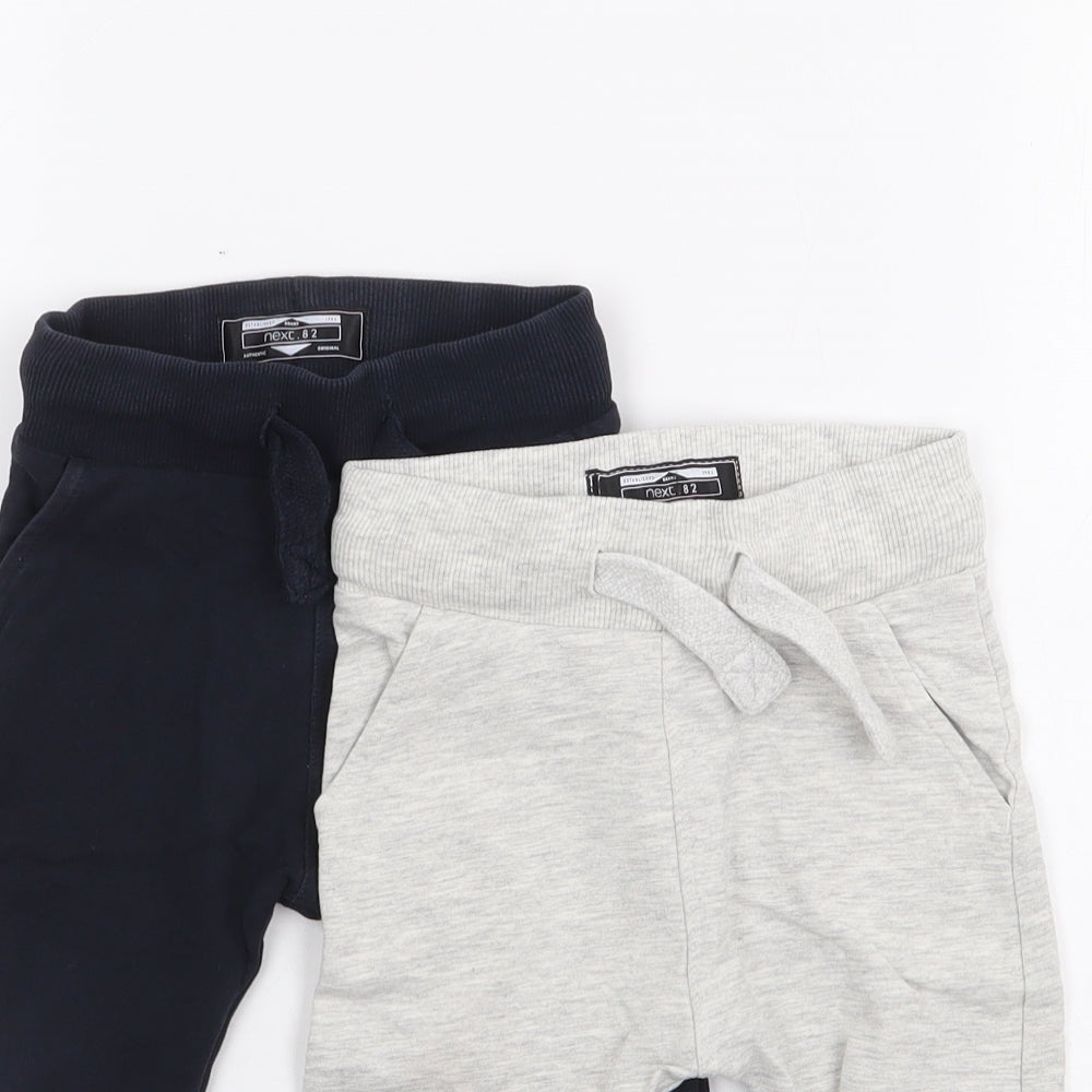 Next  Boys Multicoloured  Cotton Jogger Trousers Size 9-12 Months  Drawstring
