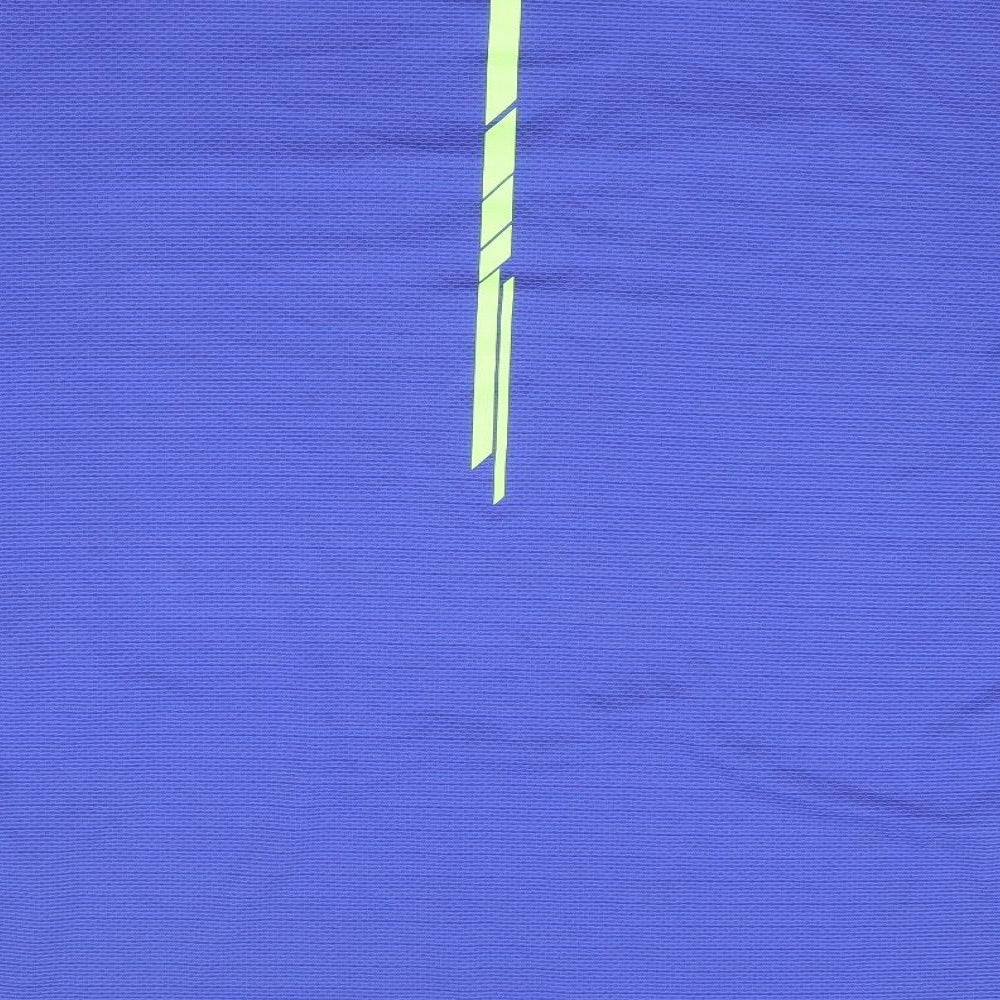 Nike Mens Blue  Polyester Jersey Polo Size 2XL V-Neck Pullover